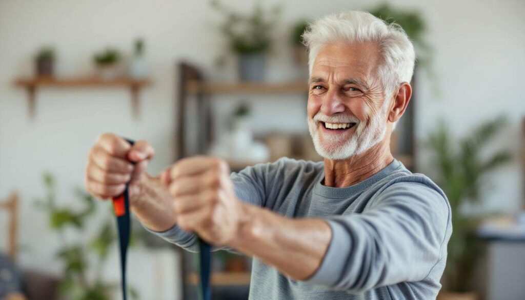 Fonte musculaire après 60 ans : l'élastique de résistance devient l'outil préféré des gériatres